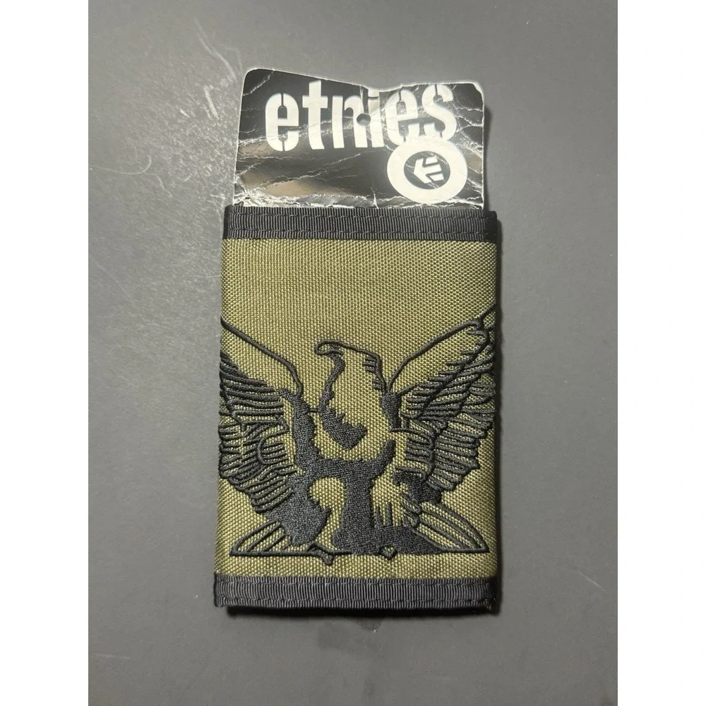 Y2K Etnies Eagle Skateboarding Green Wallet‎